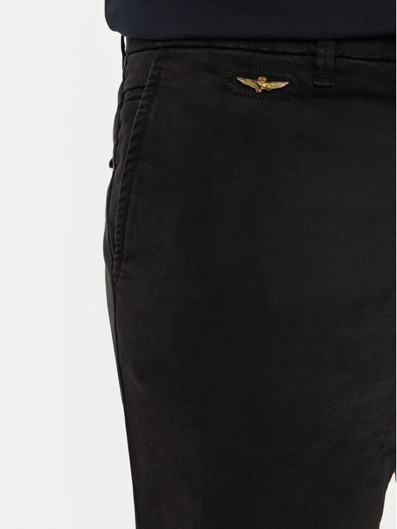Aeronautica Militare Aeronautica Militare Штани з тканини 242PA1381CT3170 Чорний Regular Fit