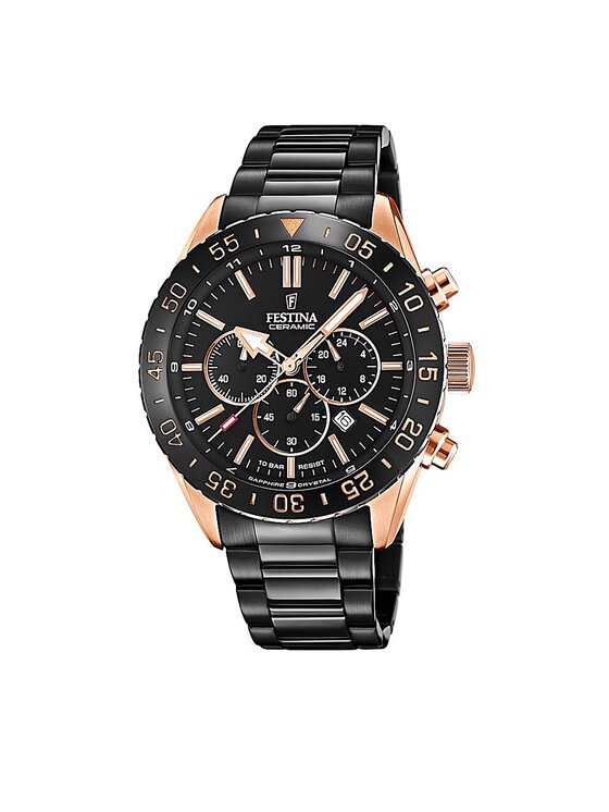 Festina Festina Часовник Ceramic Chronograph F20578/1 Черен