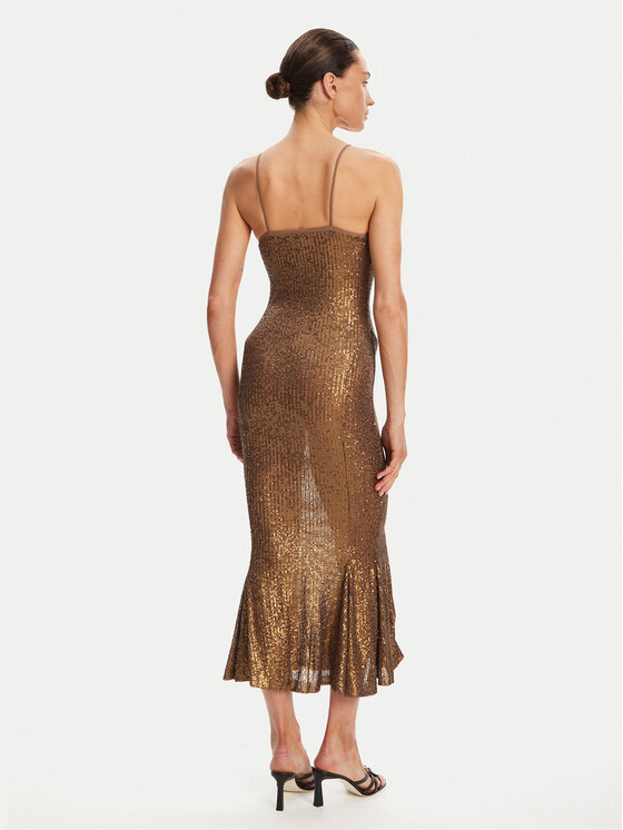 NORMA KAMALI NORMA KAMALI Koktejlové šaty ST4243SQ162151 Hnědá Slim Fit