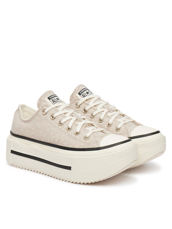 Converse Converse Scarpe da ginnastica Chuck Taylor All Star Lift Double Stack Platform Deer A17884C Beige