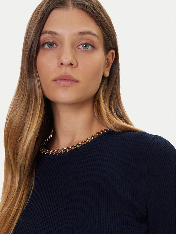 MICHAEL Michael Kors MICHAEL Michael Kors Megztinis MF561CJ33D Tamsiai mėlyna Slim Fit