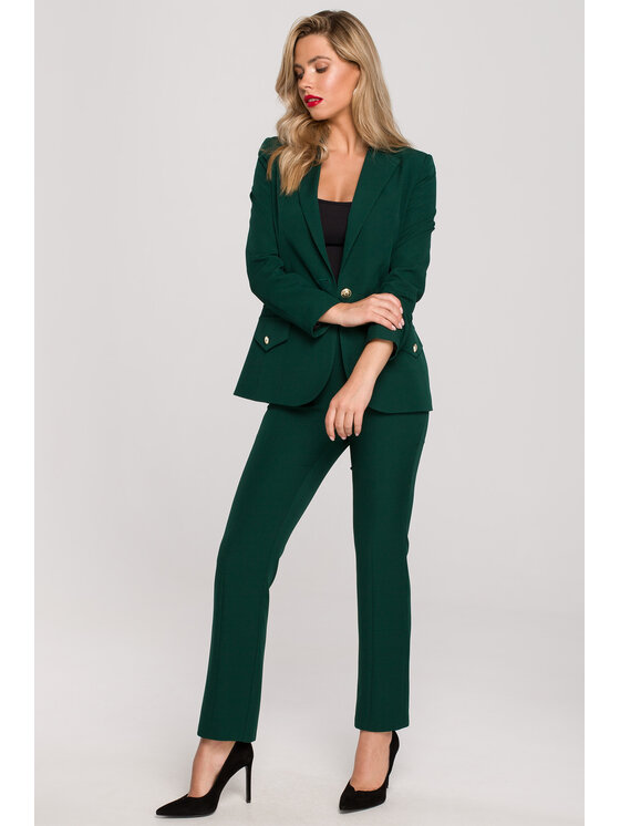 Makover Makover Giacca da abito K141 Verde Regular Fit