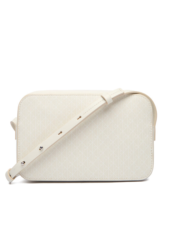 Calvin Klein Calvin Klein Handtasche Emblem Aop Elongated Camera Bag LV04F3268G Écru