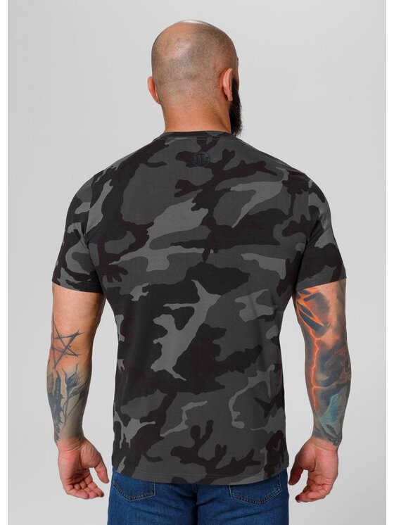 PITBULL PITBULL T-Shirt Koszulka Slim Fit Classic Boxing M Czarny Regular Fit