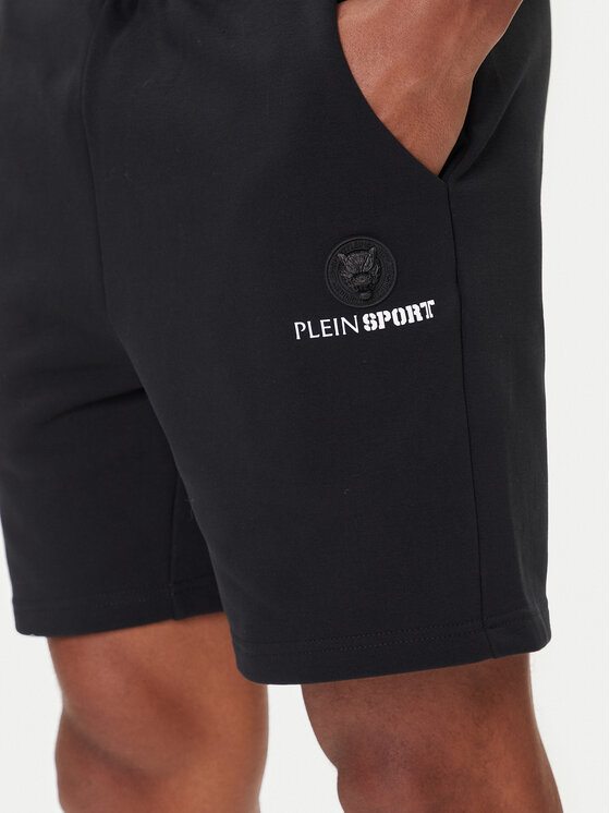 Plein Sport Plein Sport Športové kraťasy SAEC MJT2473 STE001N Čierna Regular Fit