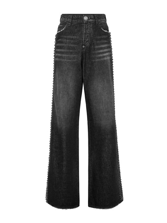 PHILIPP PLEIN PHILIPP PLEIN Džínsy 21125 Sivá Skater Fit