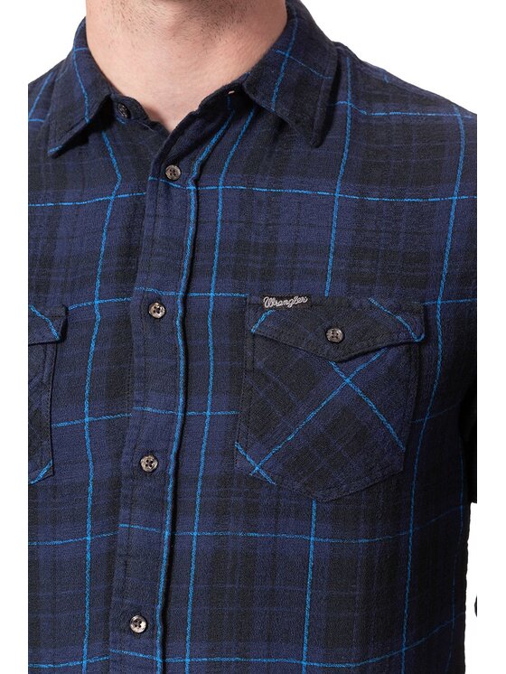 Wrangler Wrangler Camicia 2PKT MODERN WEST Nero Regular Fit