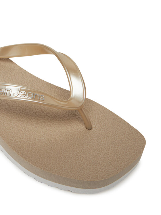 Calvin Klein Jeans Calvin Klein Jeans Σαγιονάρες Thong+ Tpu Metallic YW0YW01720 Μπεζ
