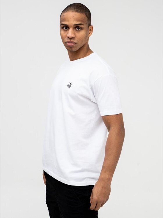 Jigga Wear Jigga Wear T-Shirt Koszulka Z Krótkim Rękawem Jigga Wear Mini Crown Biała M Biały Regular Fit
