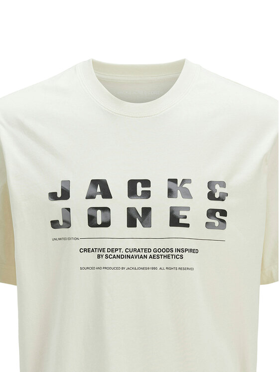 Jack & Jones Jack & Jones Tricou Recharge 12274716 Bej Relaxed Fit