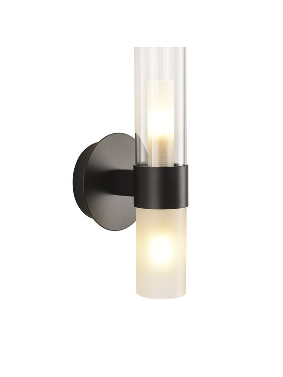 MIAhome MIAhome Lampa ścienna kinkiet CANDELA złota 31 cm Czarny