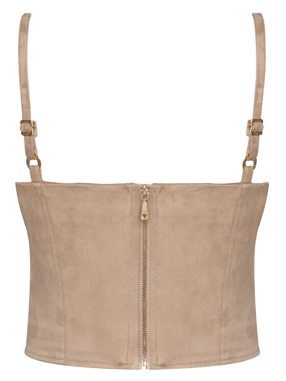 Guess Guess Top W6RH03 WJ472 Beige Slim Fit