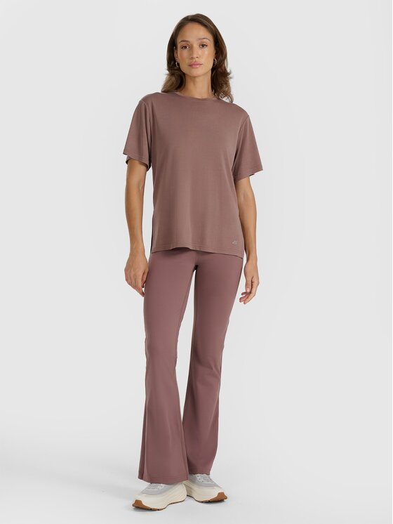 4F 4F T-Shirt 4FRAW25TTSHF3408-82S Καφέ Oversize