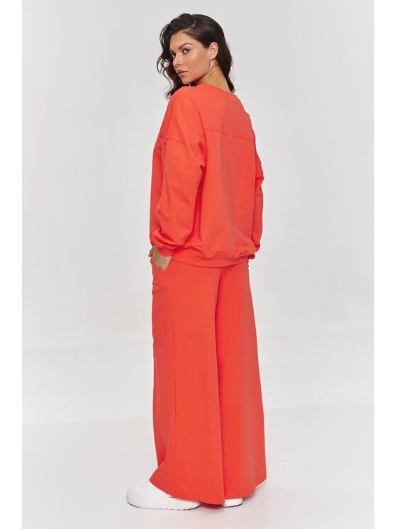 Makadamia Makadamia Dres M863 Koralowy Oversize