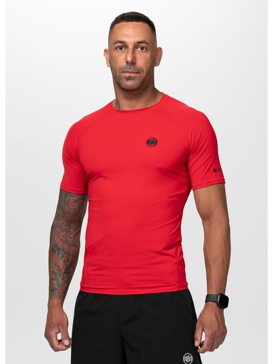 PITBULL PITBULL Koszulka techniczna RUNWAY Czerwony Regular Fit