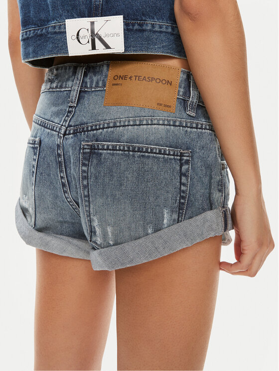 One Teaspoon One Teaspoon Szorty jeansowe Bandit 24934A Niebieski Relaxed Fit