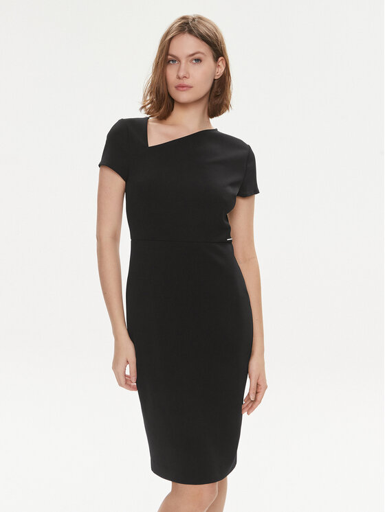Calvin Klein Koktejlové šaty K20K206277 Čierna Regular Fit