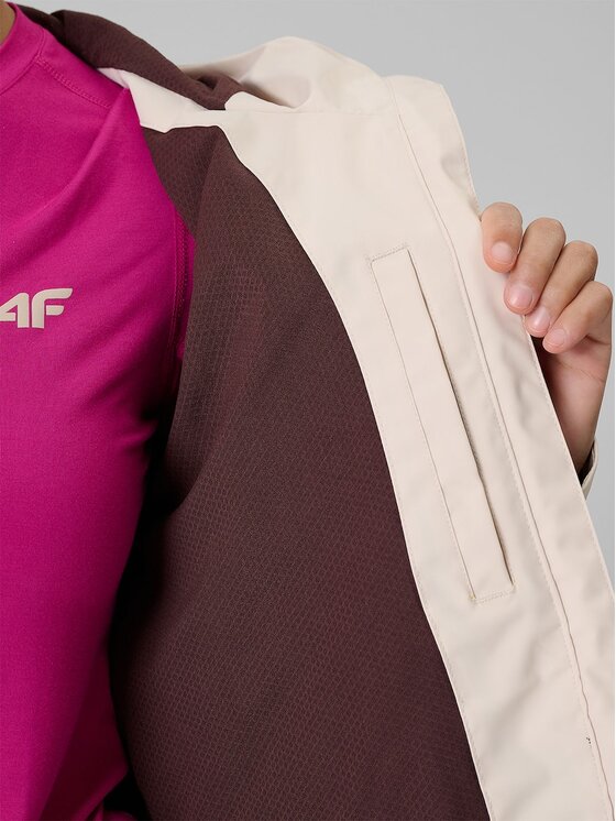 4F 4F Μπουφάν outdoor 4FRAW26TTJAF1367-12S Λευκό Regular Fit