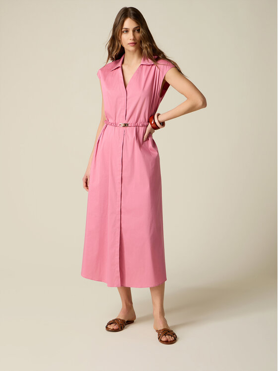 Oltre Oltre Vestito da giorno 7082R005123N006 Rosa Flare Fit