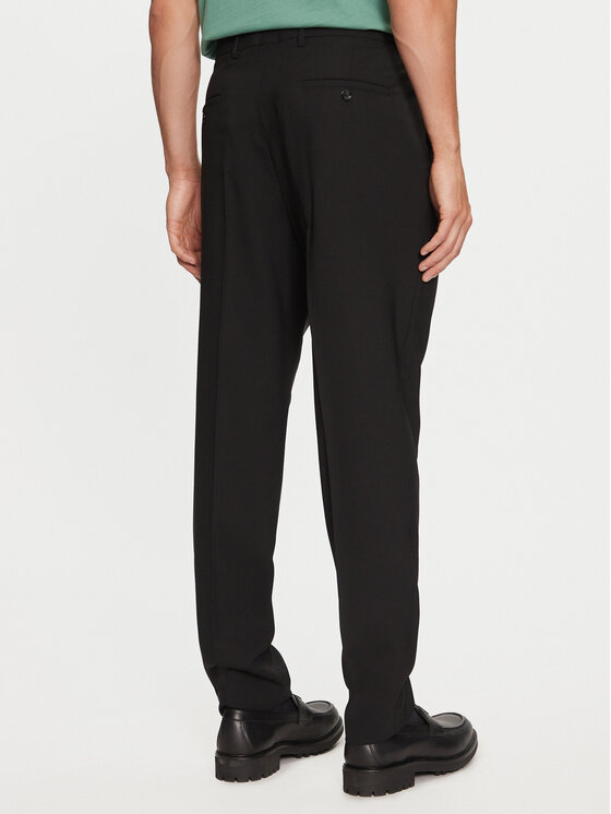 AMI PARIS AMI PARIS Παντελόνι υφασμάτινο HTR013.WV0044 Μαύρο Regular Fit