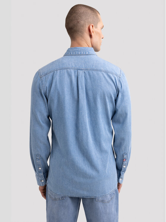 BIG STAR BIG STAR Koszula jeansowa JASON Niebieski Basic Fit