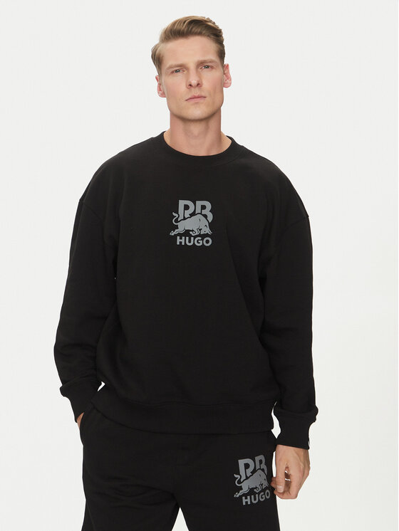 HUGO HUGO Pulóver Dahrain_RB 50542806 Fekete Regular Fit