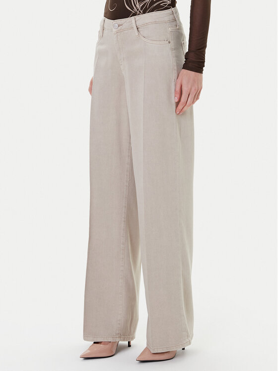 Guess Guess Jeans W5RA96 WFD53 Beige Palazzo Fit