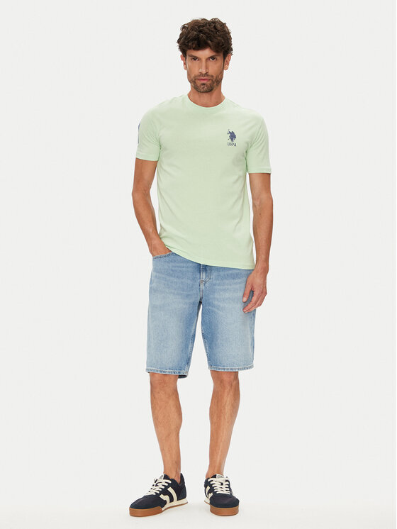 U.S. Polo Assn. U.S. Polo Assn. T-Shirt MUP3311 Zielony Slim Fit