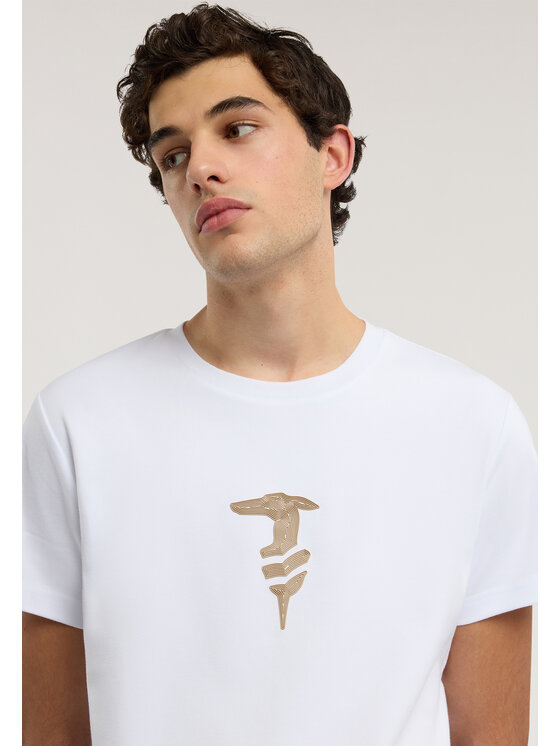 Trussardi Trussardi T-Shirt G0438000095N001 Biały Regular Fit