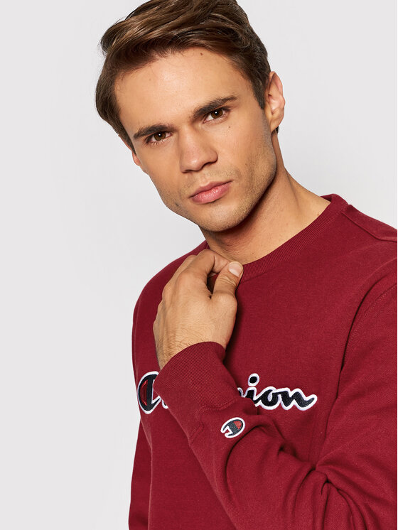 Felpa Sript Logo 216471 Bordeaux Regular Fit