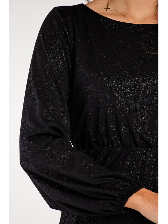 Awama Awama Večerní šaty A551 Černá Basic Fit