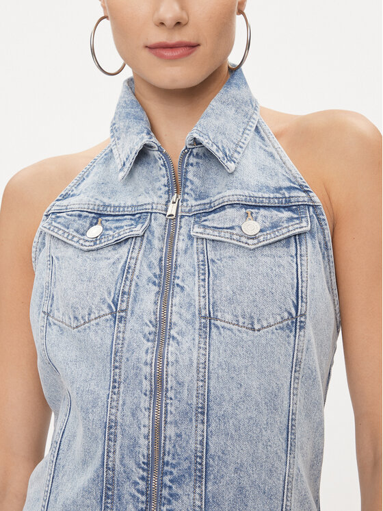 Tommy Jeans Tommy Jeans Sukienka jeansowa DW0DW17057 Błękitny Regular Fit