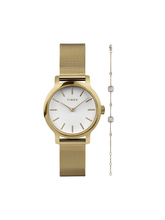 Set de ceas și brățară Timex Transcend TWG063900 Auriu