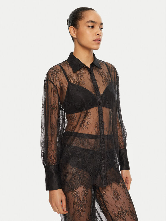 Hunkemöller Košeľa Camille 300608 Čierna Relaxed Fit