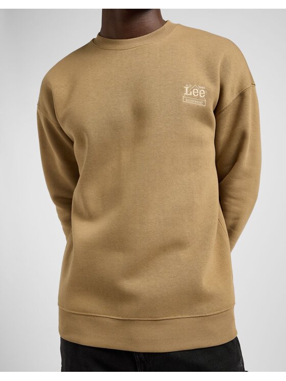 Lee Lee Bluza WW ESSENTIAL CREW Beżowy Relaxed Fit
