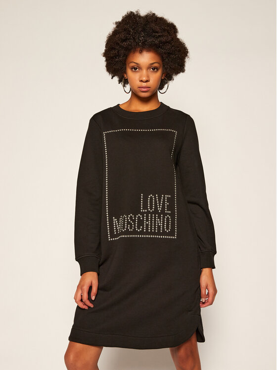 LOVE MOSCHINO LOVE MOSCHINO Robe en tricot W5B9701M 4055 Noir Regular Fit