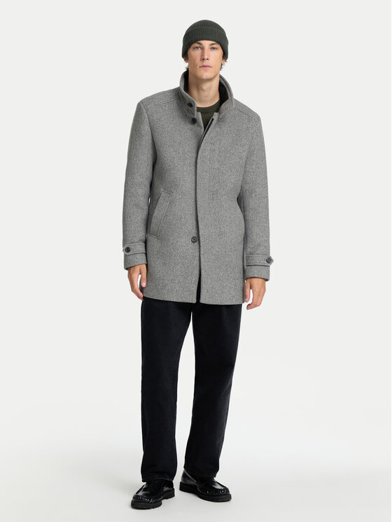 Selected Homme Selected Homme Vilnas mētelis 16094322 Pelēks Regular Fit