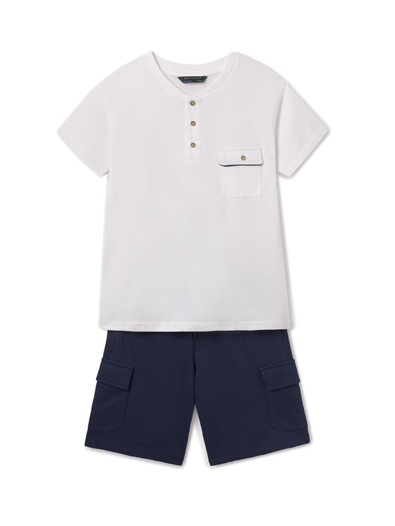 Mayoral Mayoral Set T-Shirt und Shorts 6676 Dunkelblau Regular Fit