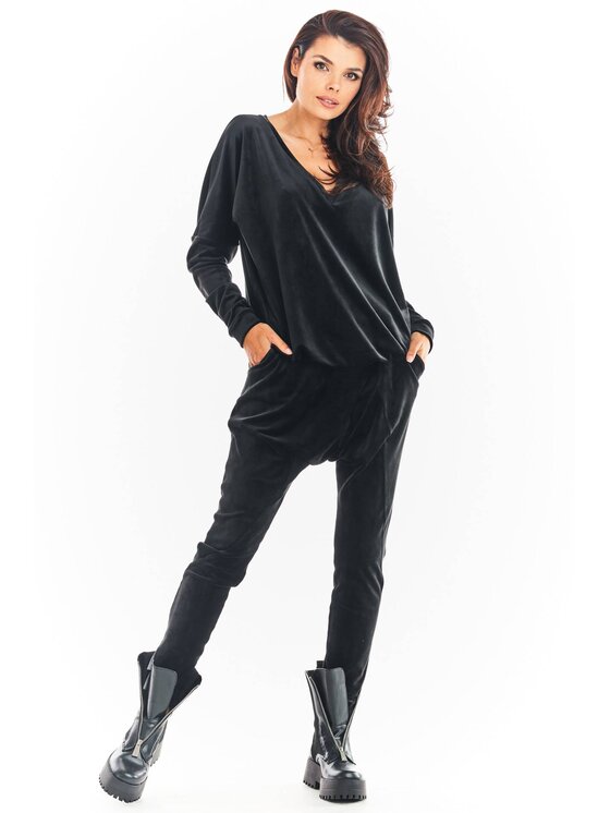 Awama Awama Dámské kalhoty A377 Černá Basic Fit