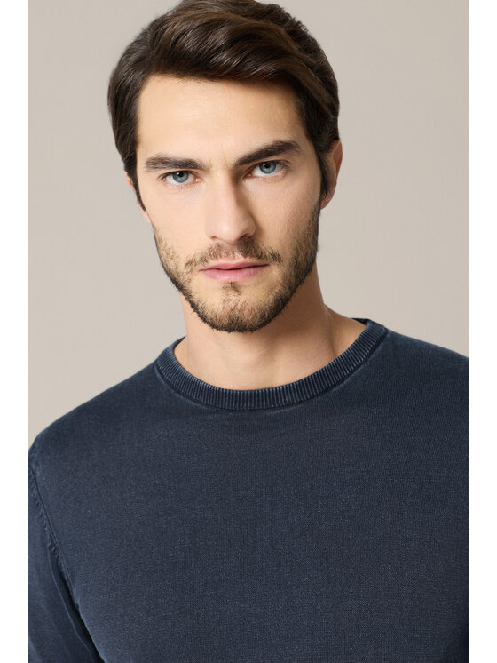 Lancerto Lancerto Sweter Gustan SW073225000069 Granatowy Regular Fit