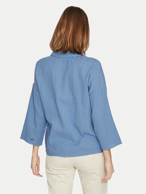 Vila Vila Camicia Lania 14089485 Blu scuro Regular Fit