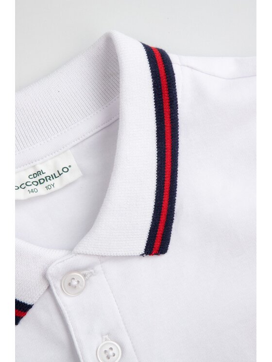 Coccodrillo Coccodrillo Polo ZC6143601EJB-001 Biały Regular Fit
