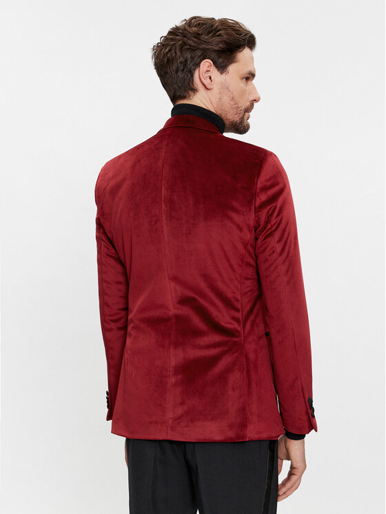 KARL LAGERFELD KARL LAGERFELD Marynarka 155270 541009 Czerwony Slim Fit
