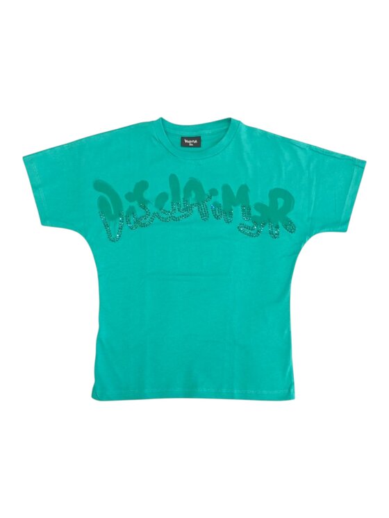 DISCLAIMER DISCLAIMER T-shirt q-bab-69423 Verde Regular Fit