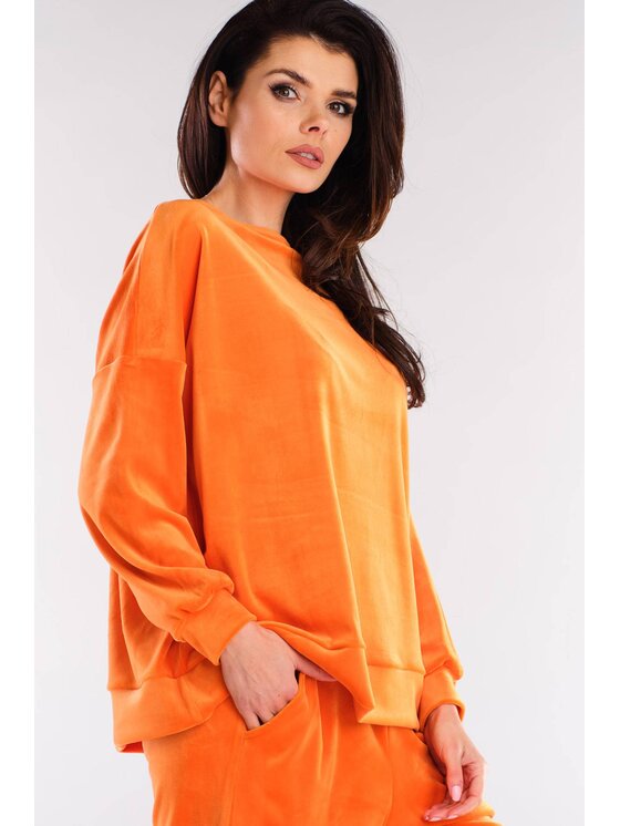 Awama Awama Bluza A410 Pomarańczowy Basic Fit