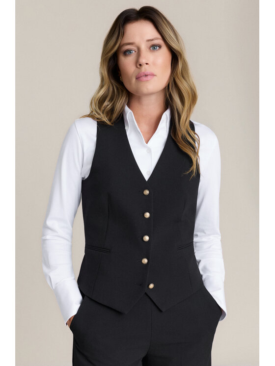 Lancerto Lancerto Kamizelka Antonella KA073126000012 Czarny Regular Fit