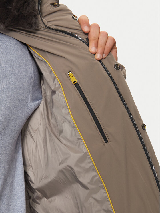 Hetregó Hetregó Пухено яке William 8N435R Бежов Regular Fit