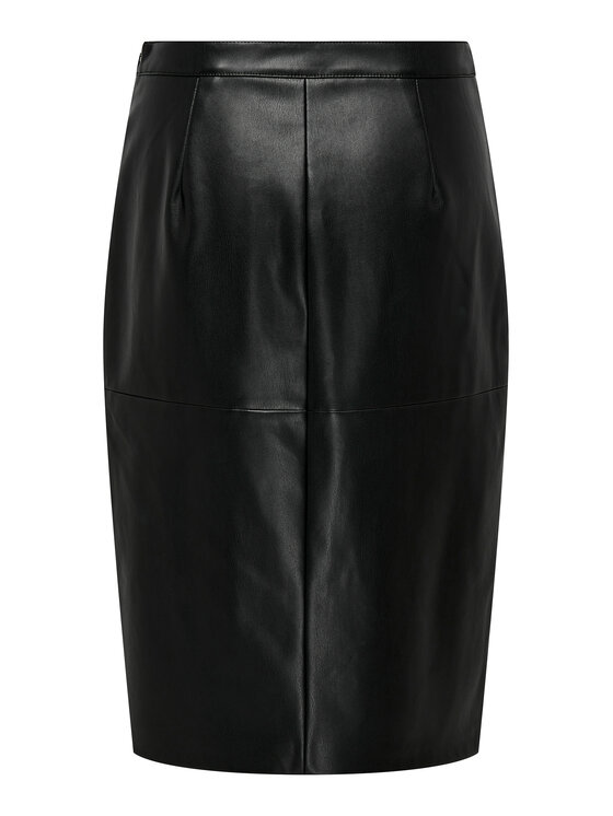 ONLY ONLY Sukňa z imitácie kože Oline 15315998 Čierna Slim Fit