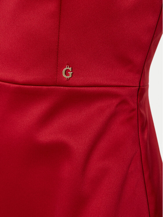 Guess Guess Rochie cocktail W5RK42 WH0M2 Roșu Slim Fit