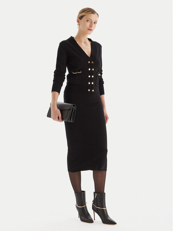 Fracomina Fracomina Cardigan FR25WT8010K55601 Nero Regular Fit